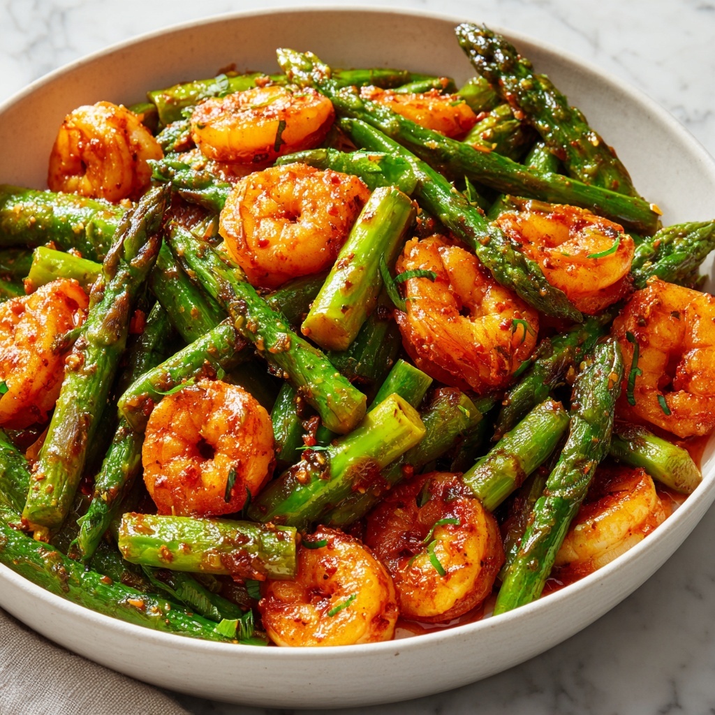 Easy Healthy Shrimp and Asparagus Stir Fry in 20 Minutes Recipe - Recipe Image
