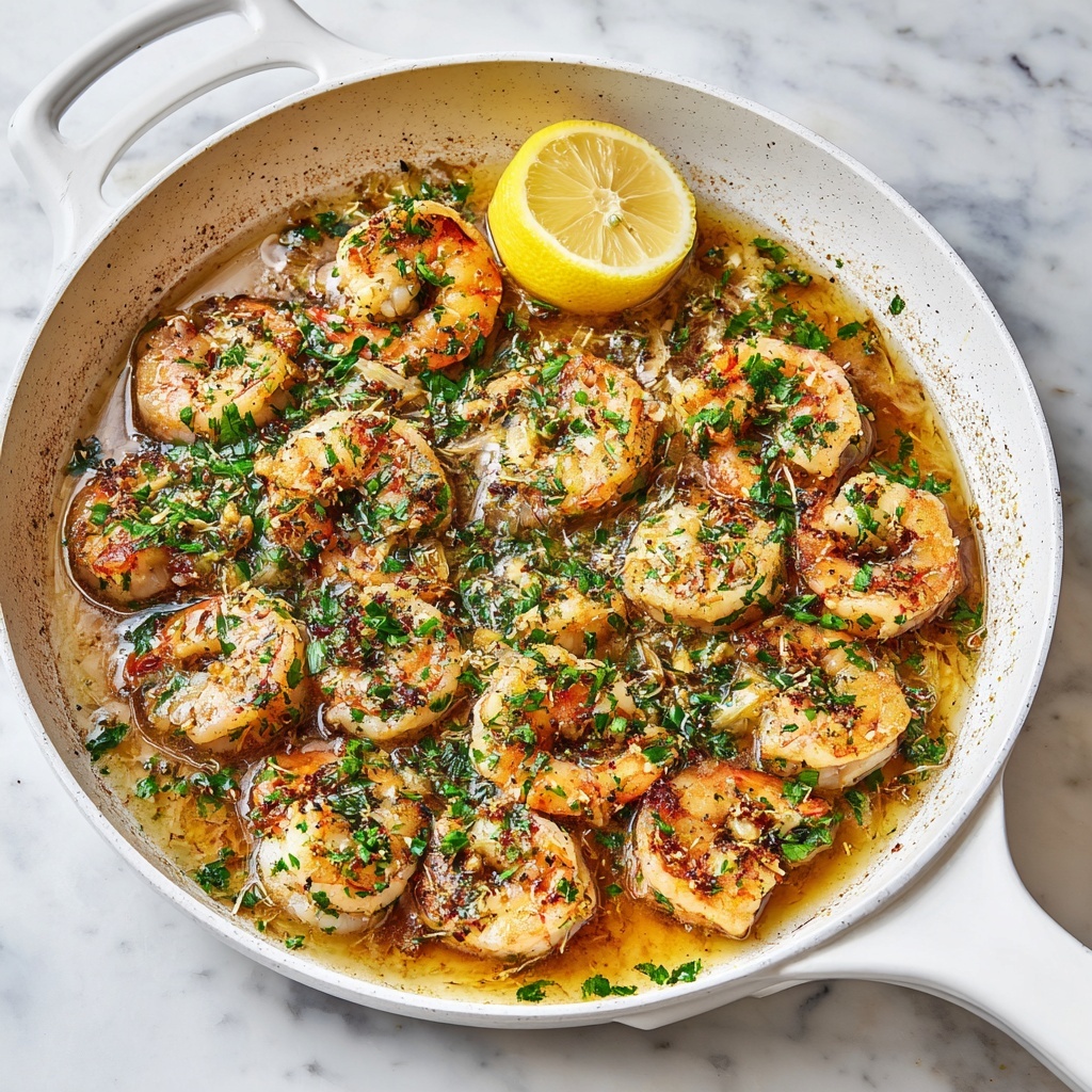 Garlic Butter Shrimp with Lemon, Herbs, and White Wine Recipe - Recipe Image