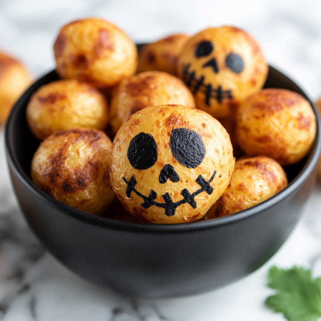 Spooky Skull Potatoes: Creamy Halloween Fun Recipe - Recipe Image