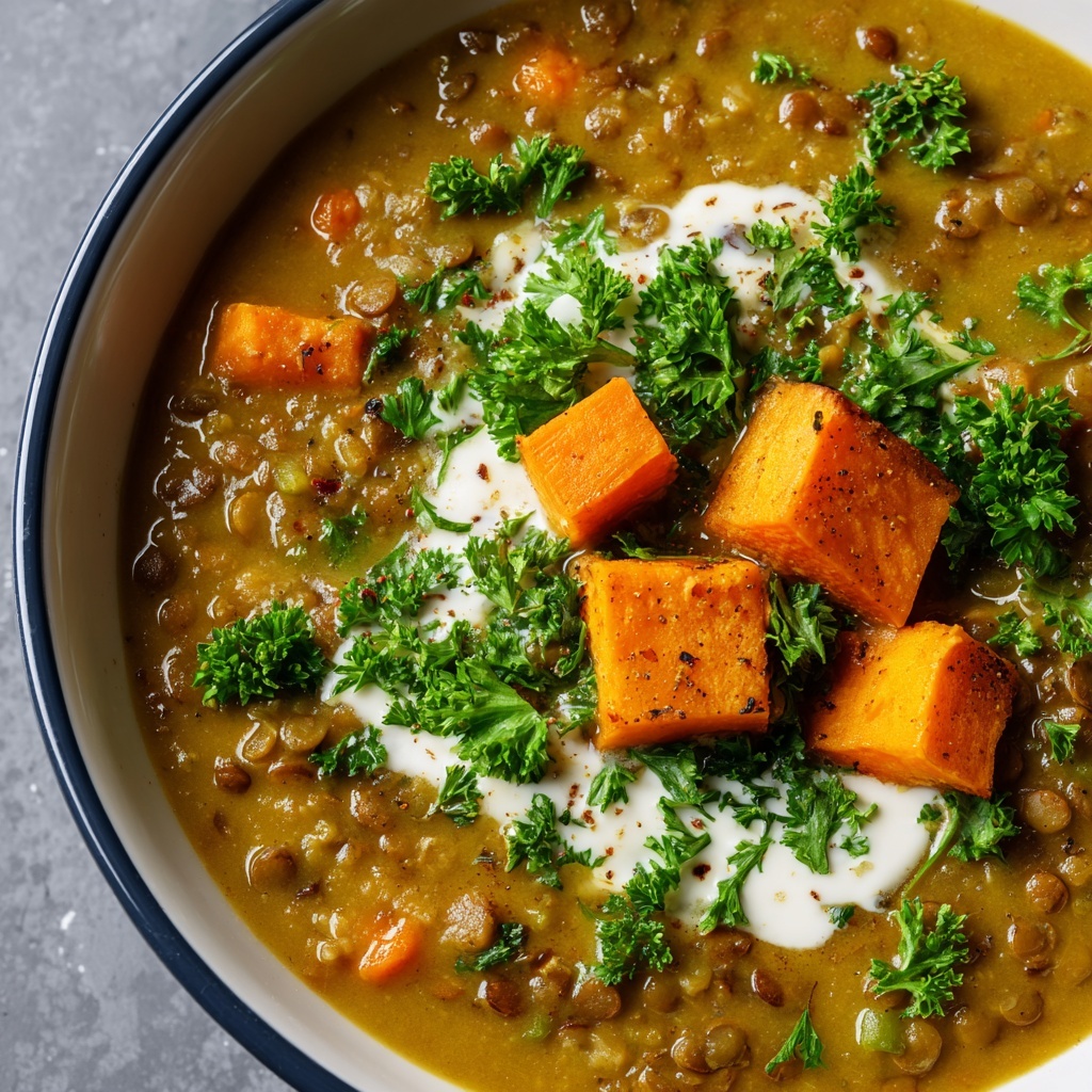 Spiced Pumpkin Lentil Soup Recipe - Recipe Image