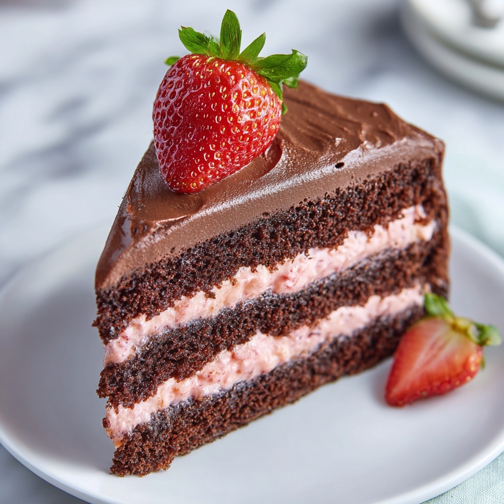 Strawberry Chocolate Cake Recipe - Recipe Image