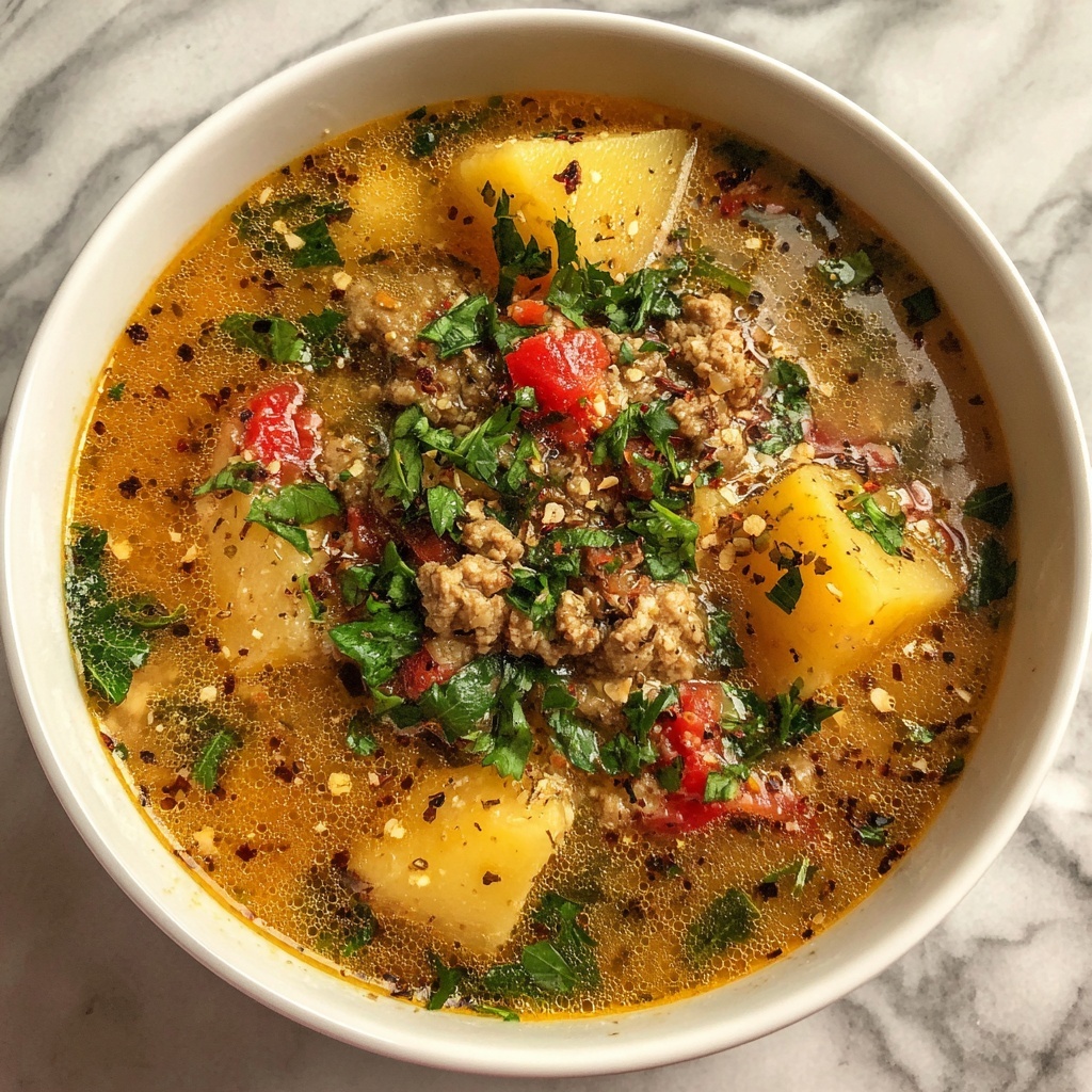 Hearty Italian Sausage Potato Chowder Recipe - Recipe Image