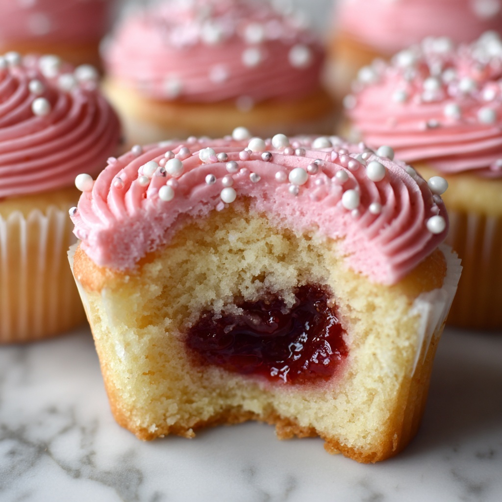 Rhubarb Honey Cupcakes with Rhubarb Buttercream and Filling Recipe - Recipe Image