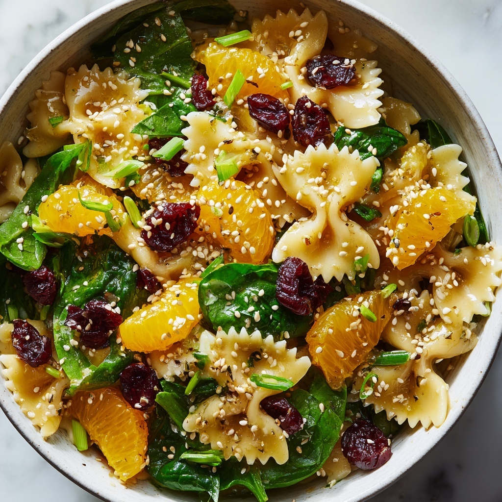 Mandarin Orange and Spinach Pasta Salad Recipe - Recipe Image