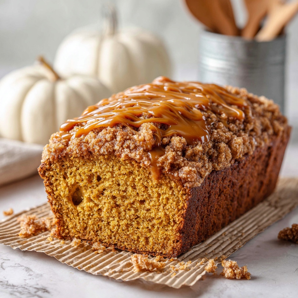 Moist Vegan Pumpkin Bread With Streusel Topping Recipe - Recipe Image