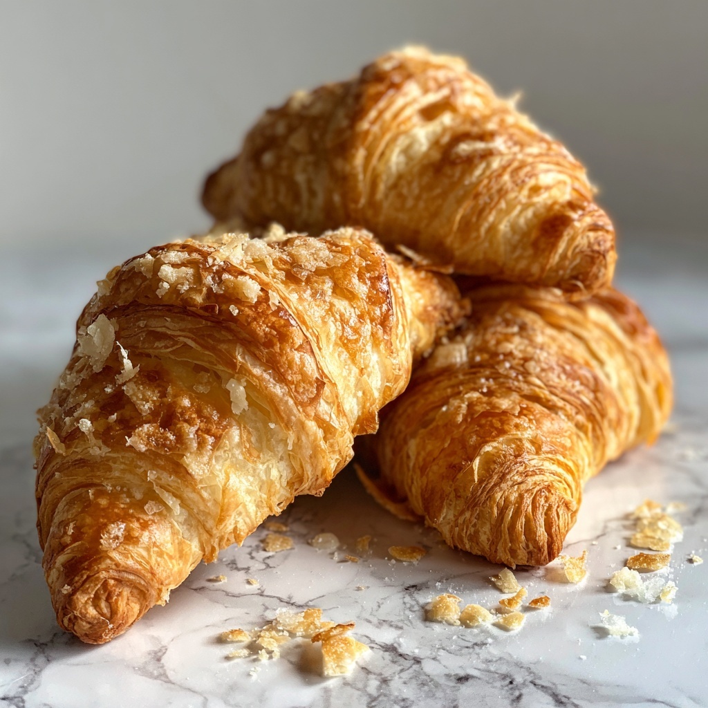 Homemade Flaky Croissants Recipe - Recipe Image