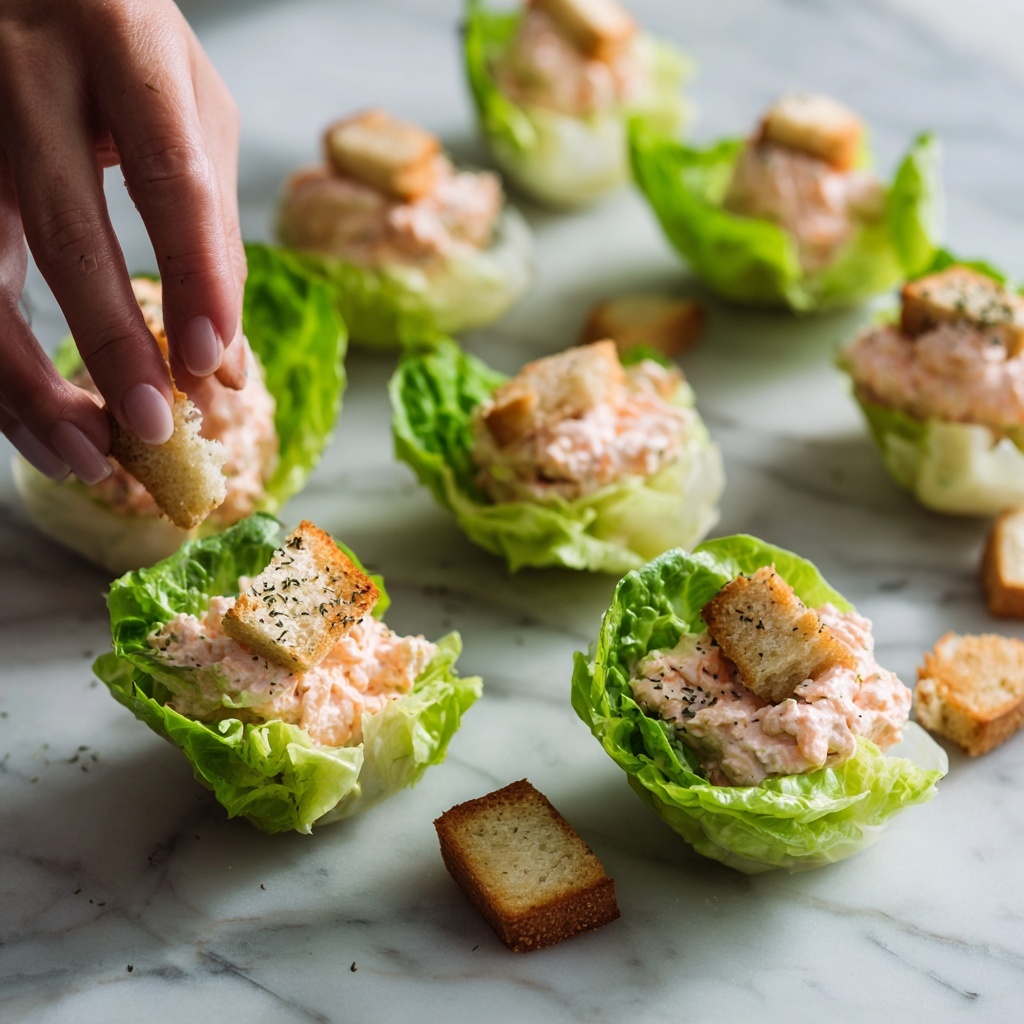Mini Chicken Caesar Boats Recipe - Recipe Image