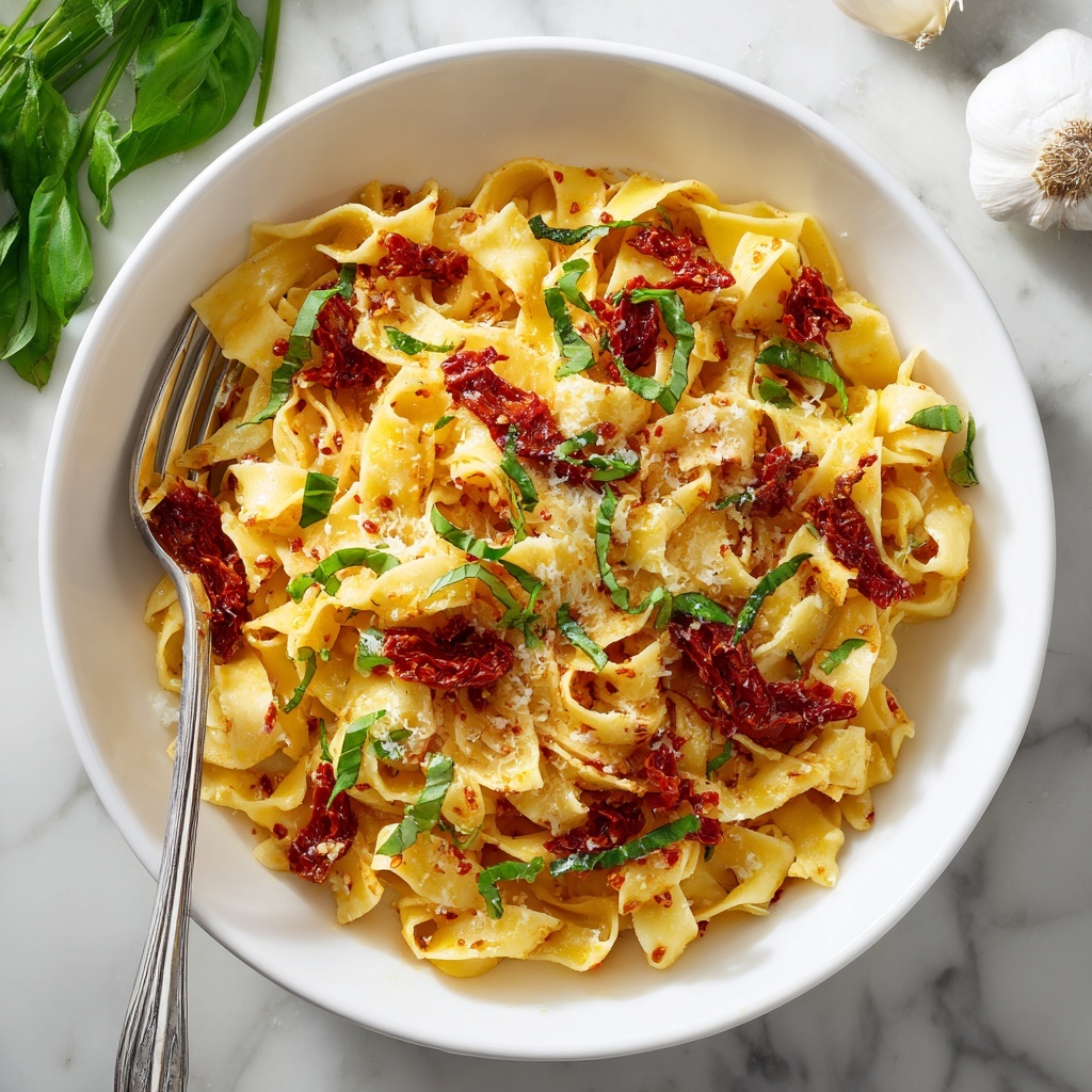 Vegan Creamy Sun-Dried Tomato Pasta Recipe - Recipe Image
