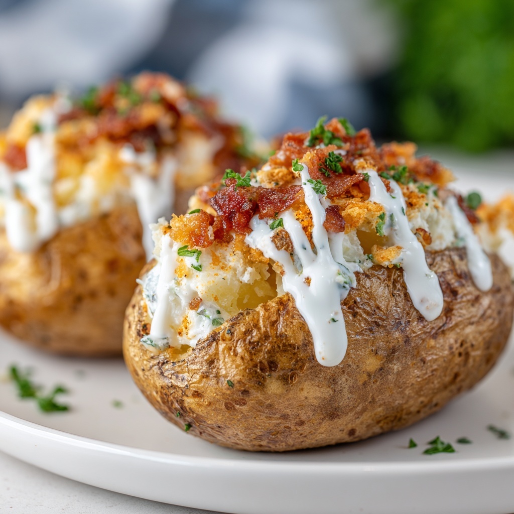 Loaded Chicken and Veggie Potatoes with Creamy Butternut Squash Sauce Recipe - Recipe Image