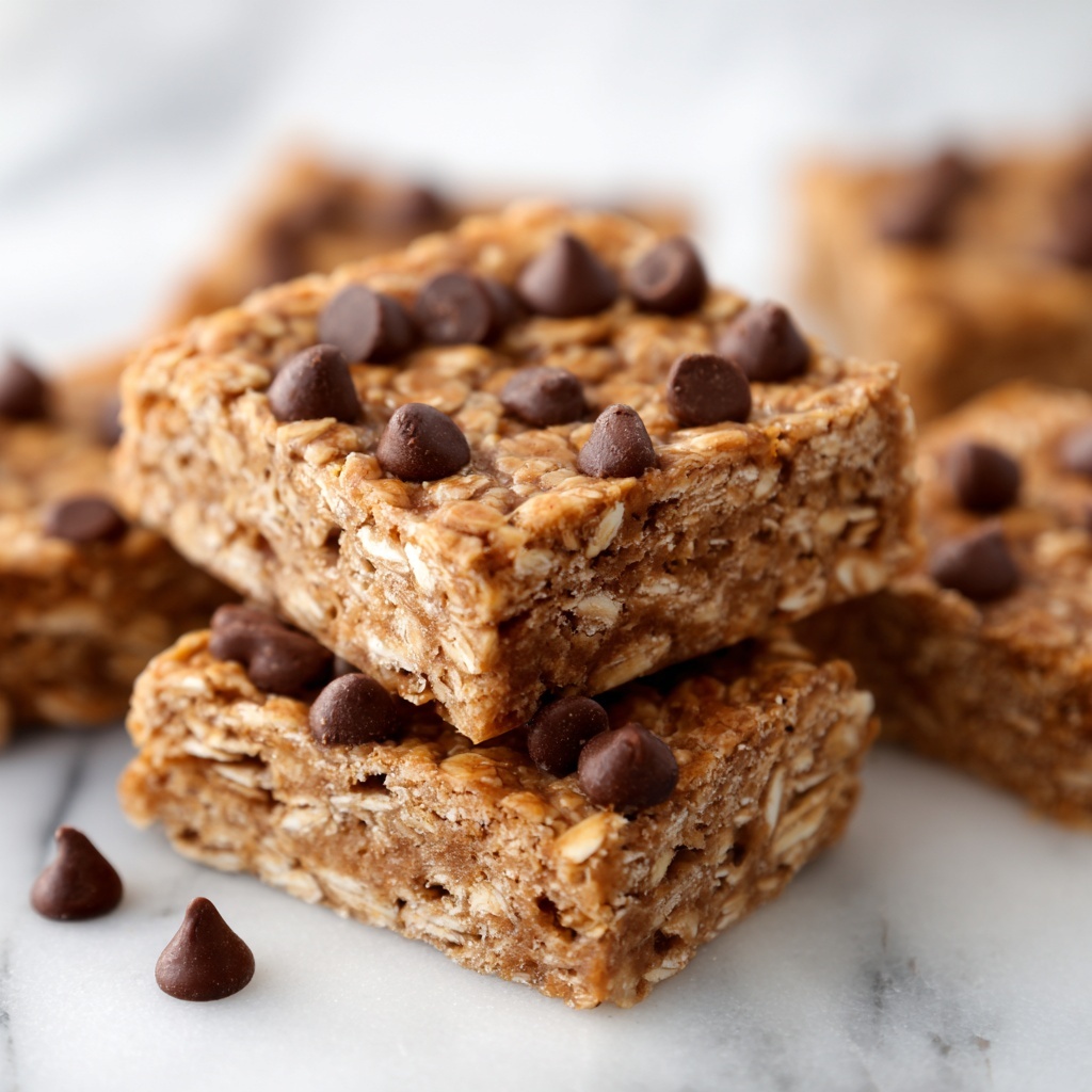 Healthy Chocolate Chip Oat Bars Recipe - Recipe Image