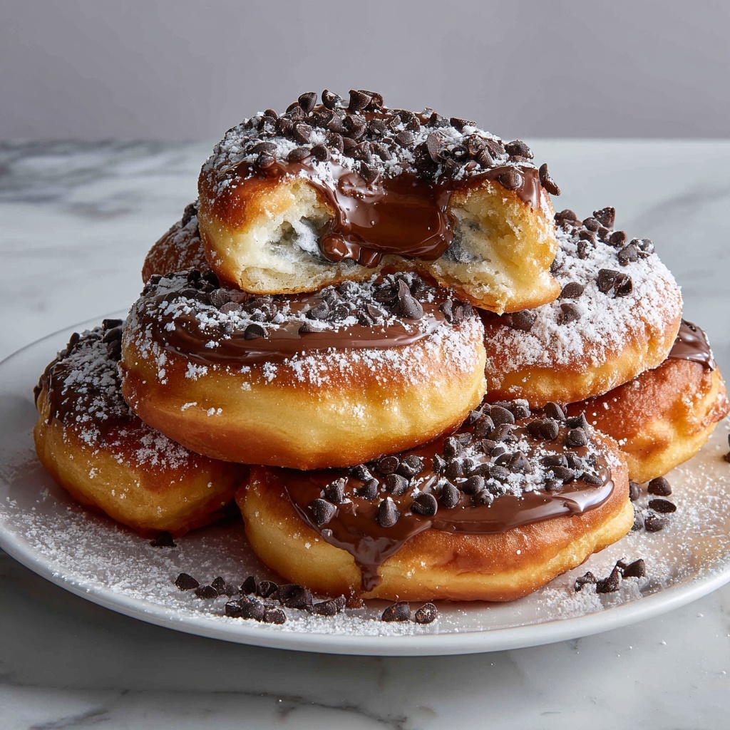 Air Fryer Nutella Stuffed Beignets Recipe - Recipe Image