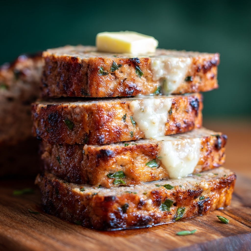 Garlic Parmesan Chicken Meatloaf Recipe - Recipe Image