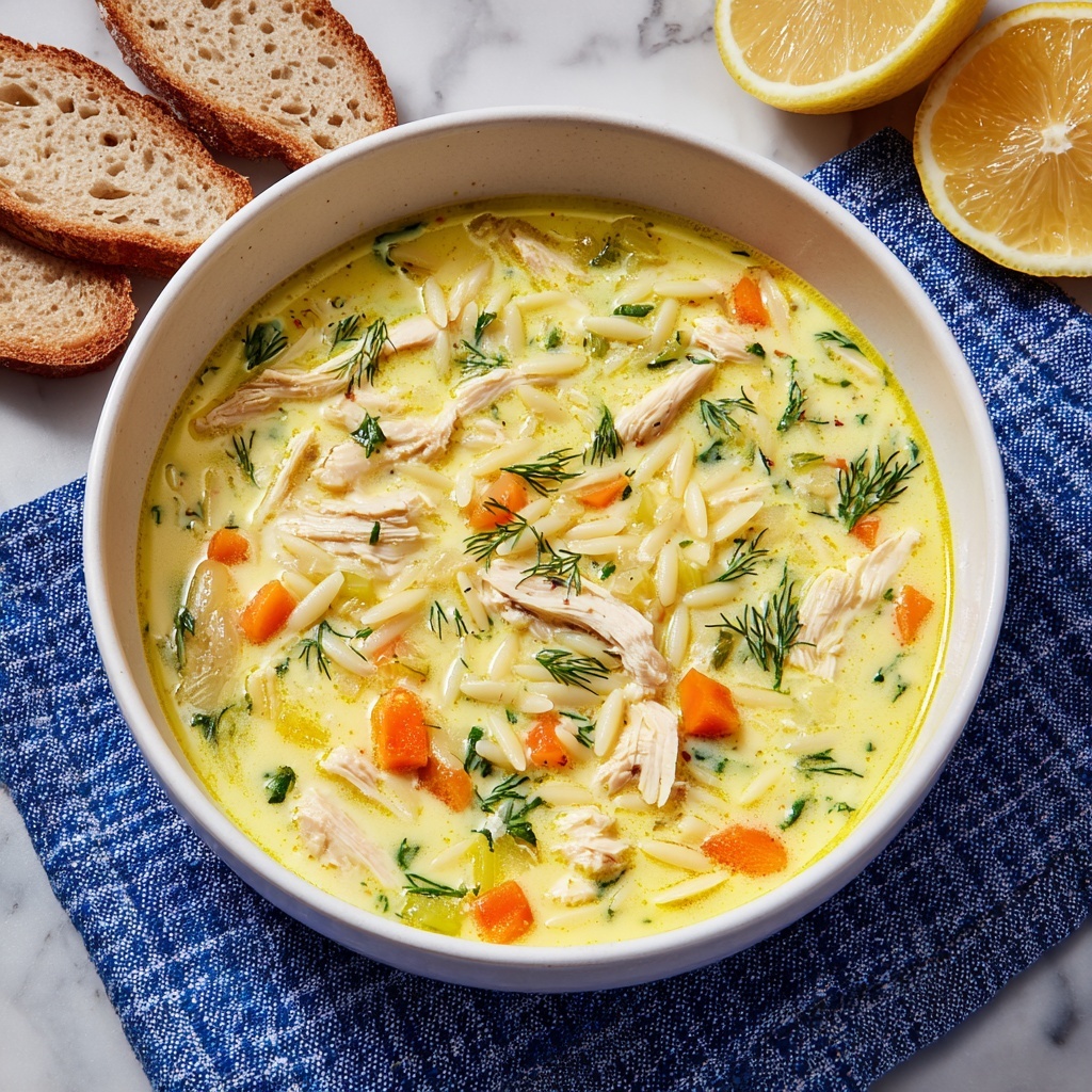 Greek Lemon Chicken Soup (Avgolemono) Recipe - Recipe Image