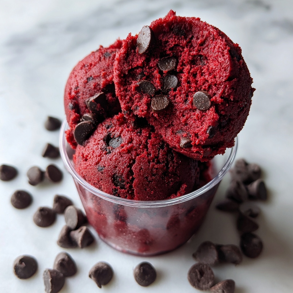 Irresistible Edible Red Velvet Cookie Dough You Can Enjoy Safely Recipe - Recipe Image