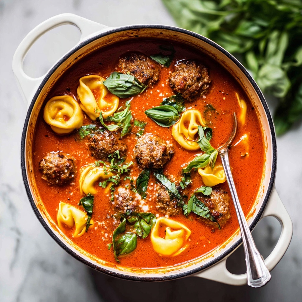 Hearty Meatball Tortellini Soup Recipe - Recipe Image