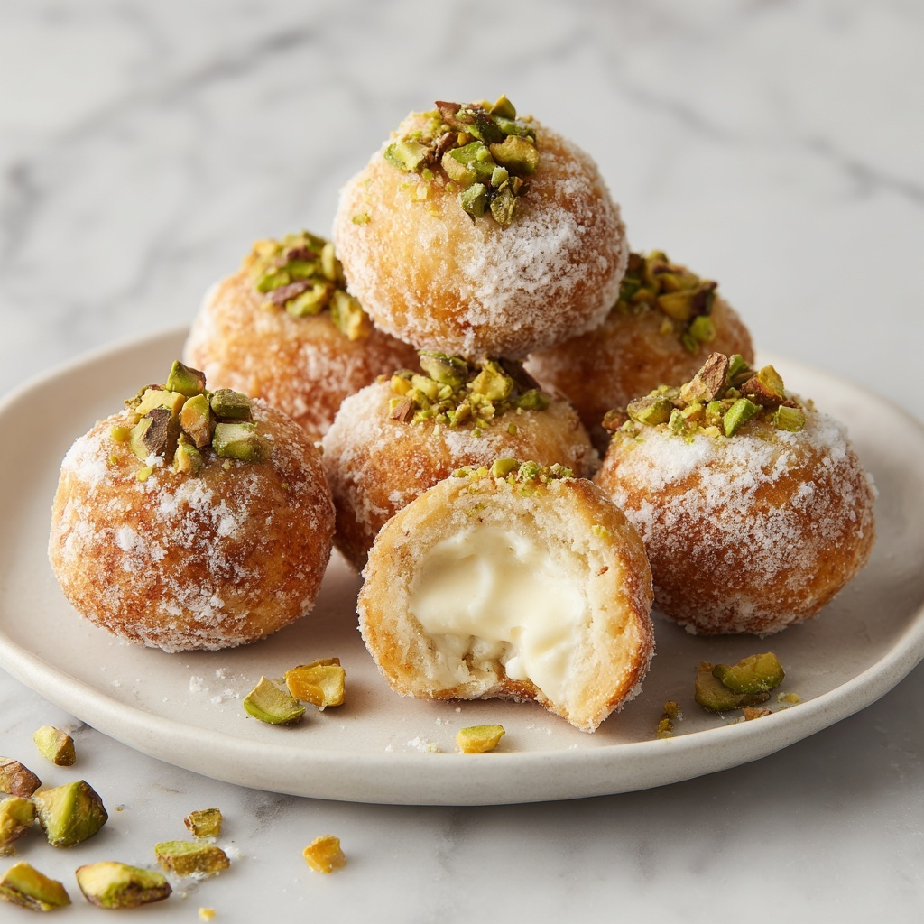 Decadent Ricotta Pistachio Honey Bites Recipe - Recipe Image