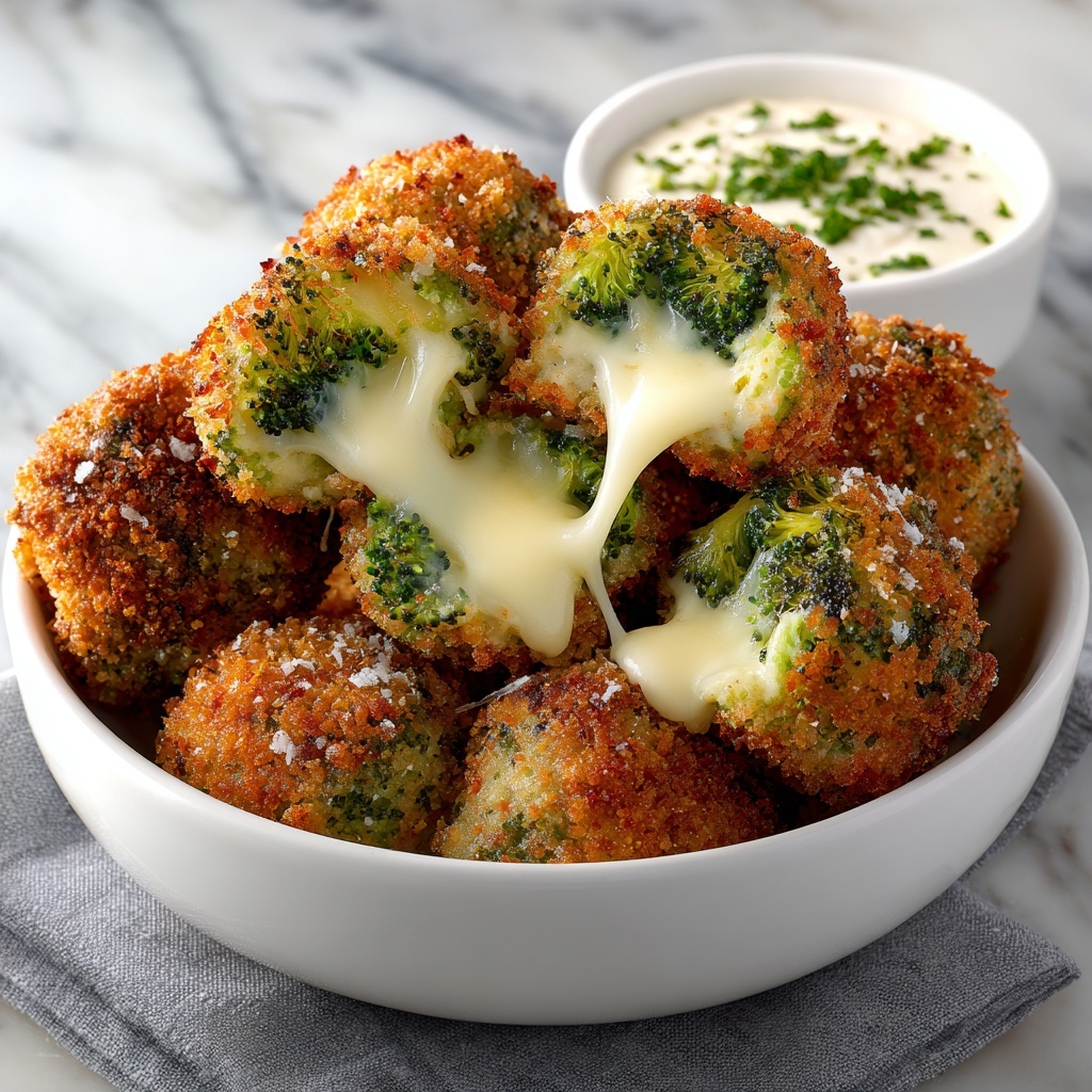 Crispy Air Fryer Broccoli Cheddar Poppers Recipe - Recipe Image