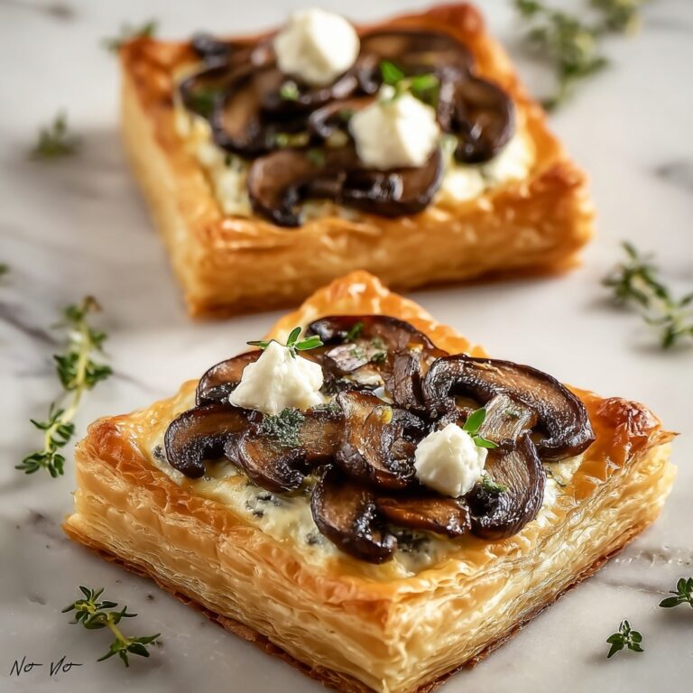 Mushroom Shallot and Herbed Goat Cheese Tarts Recipe