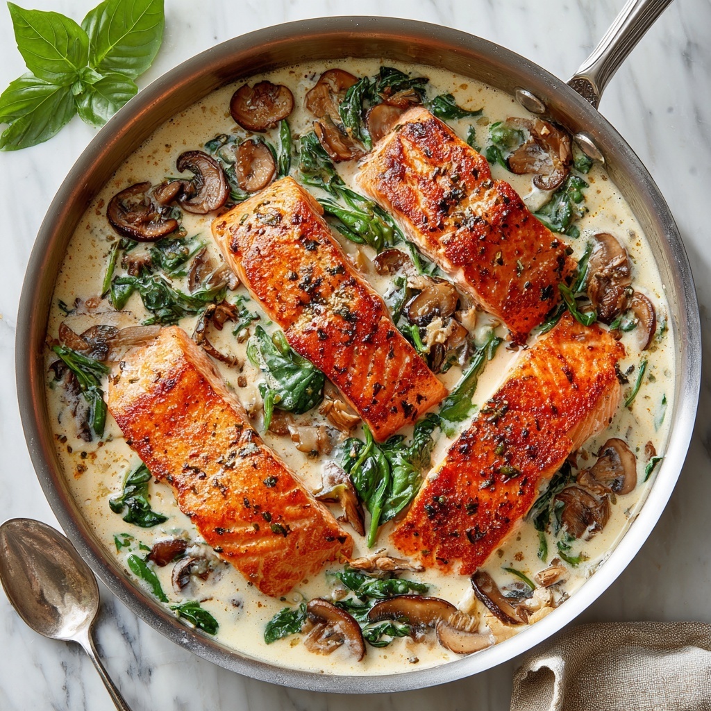 Easy Salmon Florentine with Creamy Coconut Twist Recipe - Recipe Image