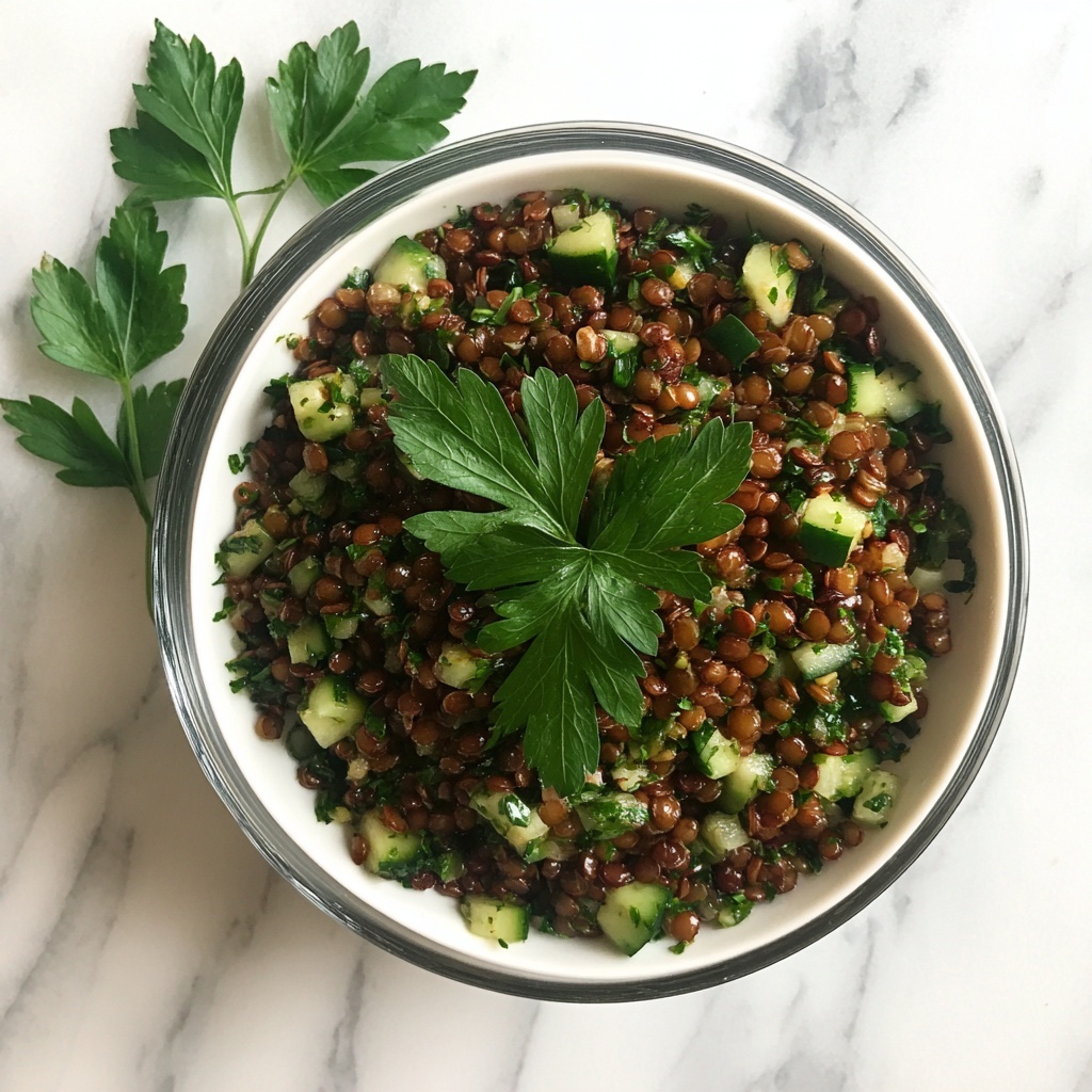 Zesty Lebanese Lentil Salad with Parsley and Lemon Recipe - Recipe Image