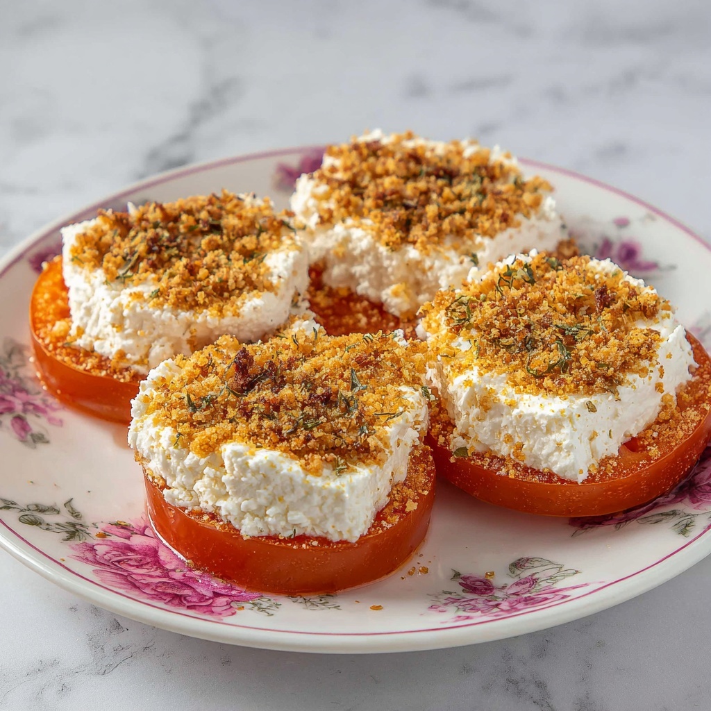 Ricotta Stuffed Tomatoes with Parmesan and Ritz Crackers Recipe - Recipe Image
