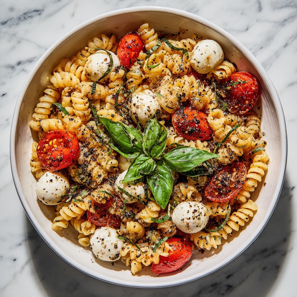 Bright Bocconcini and Tomato Pasta Salad for Summer Bliss Recipe - Recipe Image