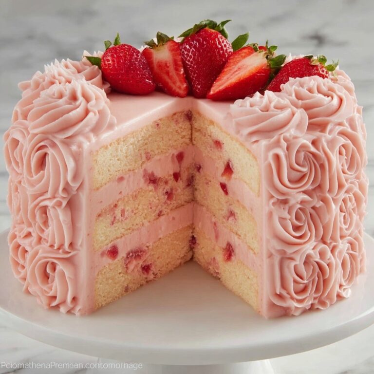 Strawberry Cake with Strawberry Frosting Recipe