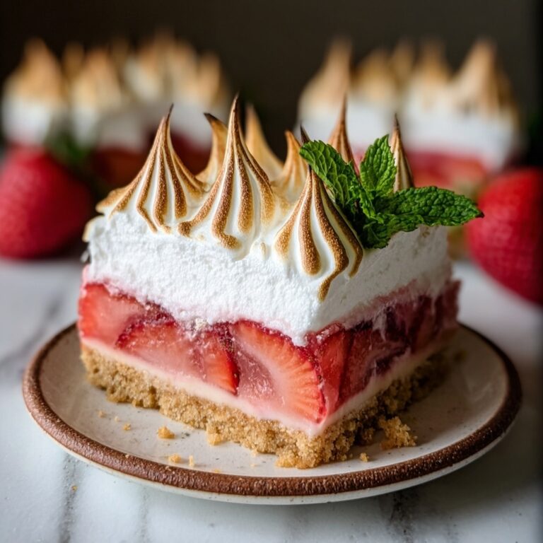 Low Carb Strawberry-Rhubarb Meringue Pie Bars Recipe