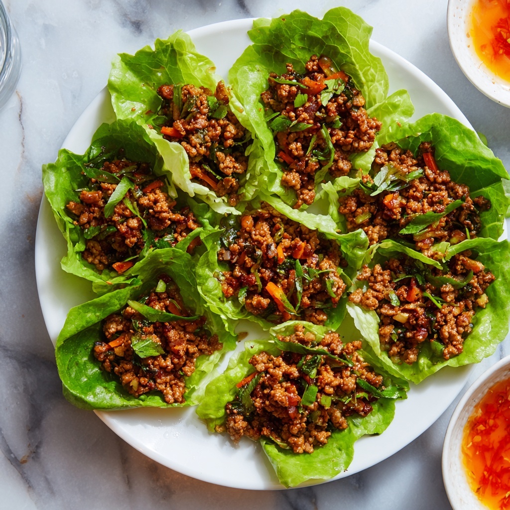 Thai Basil Beef Lettuce Wraps Recipe - Recipe Image