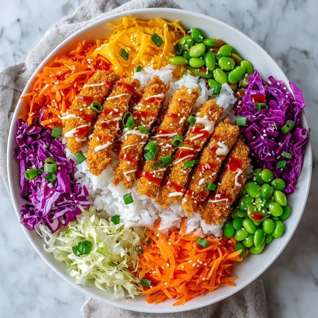 Bang Bang Chicken Bowl with Creamy Sauce and Crispy Toppings Recipe - Recipe Image