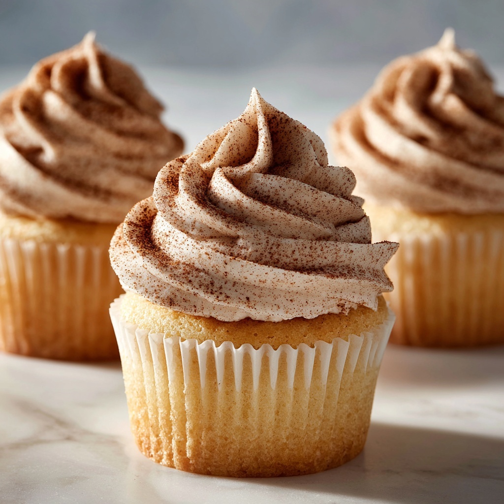 Cinnamon Sugar Frosted Churro Cupcakes Recipe - Recipe Image