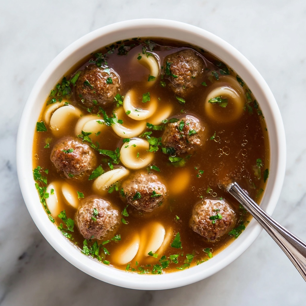 Moroccan Meatball Couscous Soup Recipe - Recipe Image