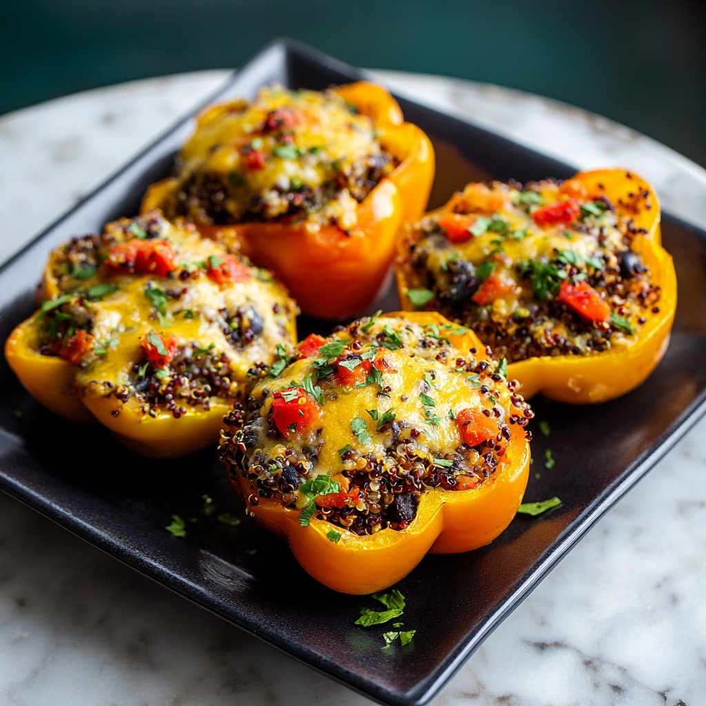 Quinoa and Black Bean Stuffed Peppers Recipe - Recipe Image