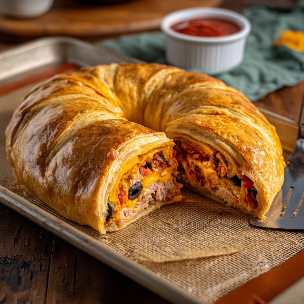 Supreme Pizza Crescent Ring Recipe - Recipe Image