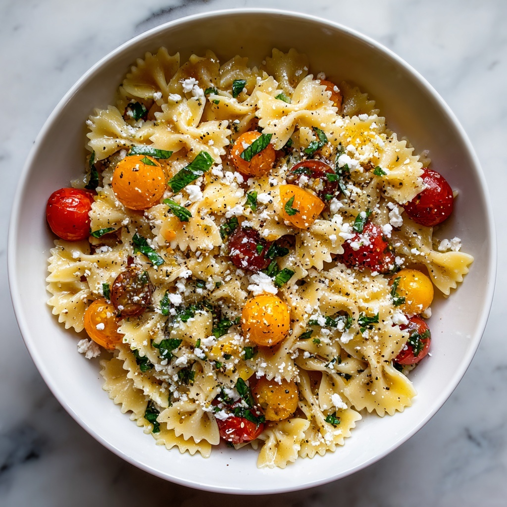 Bruschetta Pasta Salad with Cherry Tomatoes, Mini Mozzarella, and Crunchy Sourdough Breadcrumbs Recipe - Recipe Image