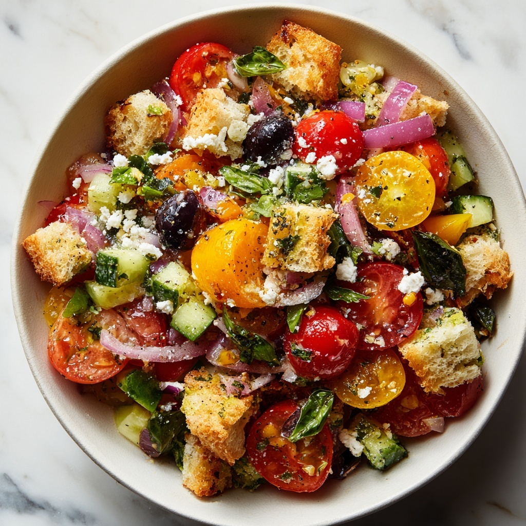 Bright and Zesty Panzanella Bread Salad for Summer Bliss Recipe - Recipe Image