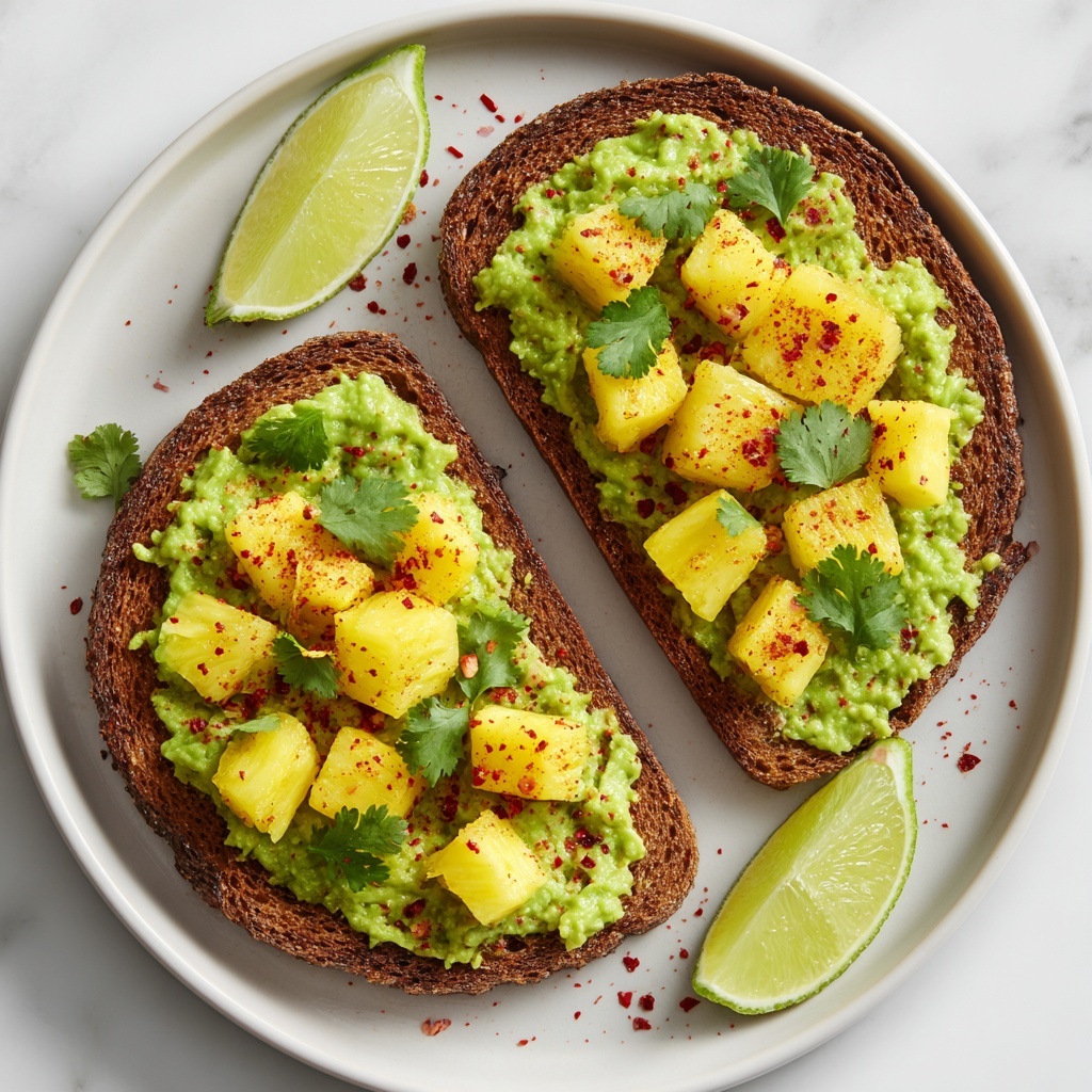 Tropical Avocado Toast with Mango and Pineapple Recipe - Recipe Image