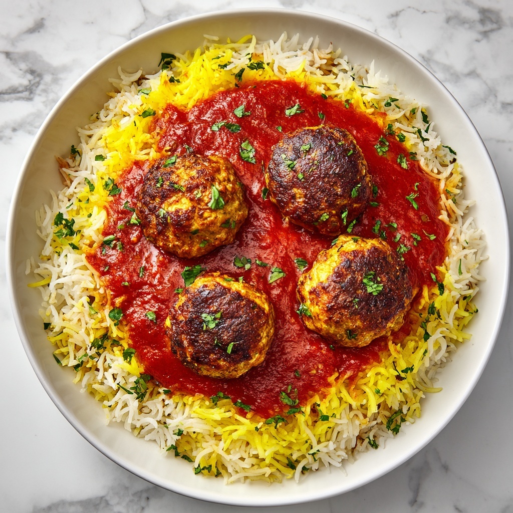 Meatballs With Tomato Sauce and Rice: A Delicious Treat Recipe - Recipe Image