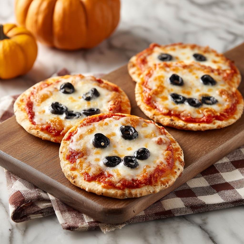 Easy Mini Halloween Pizzas Recipe - Recipe Image