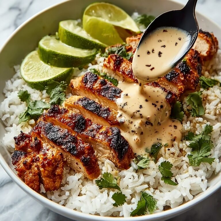 Sweet Chili Chicken Bowl with Coconut Lime Drizzle Recipe