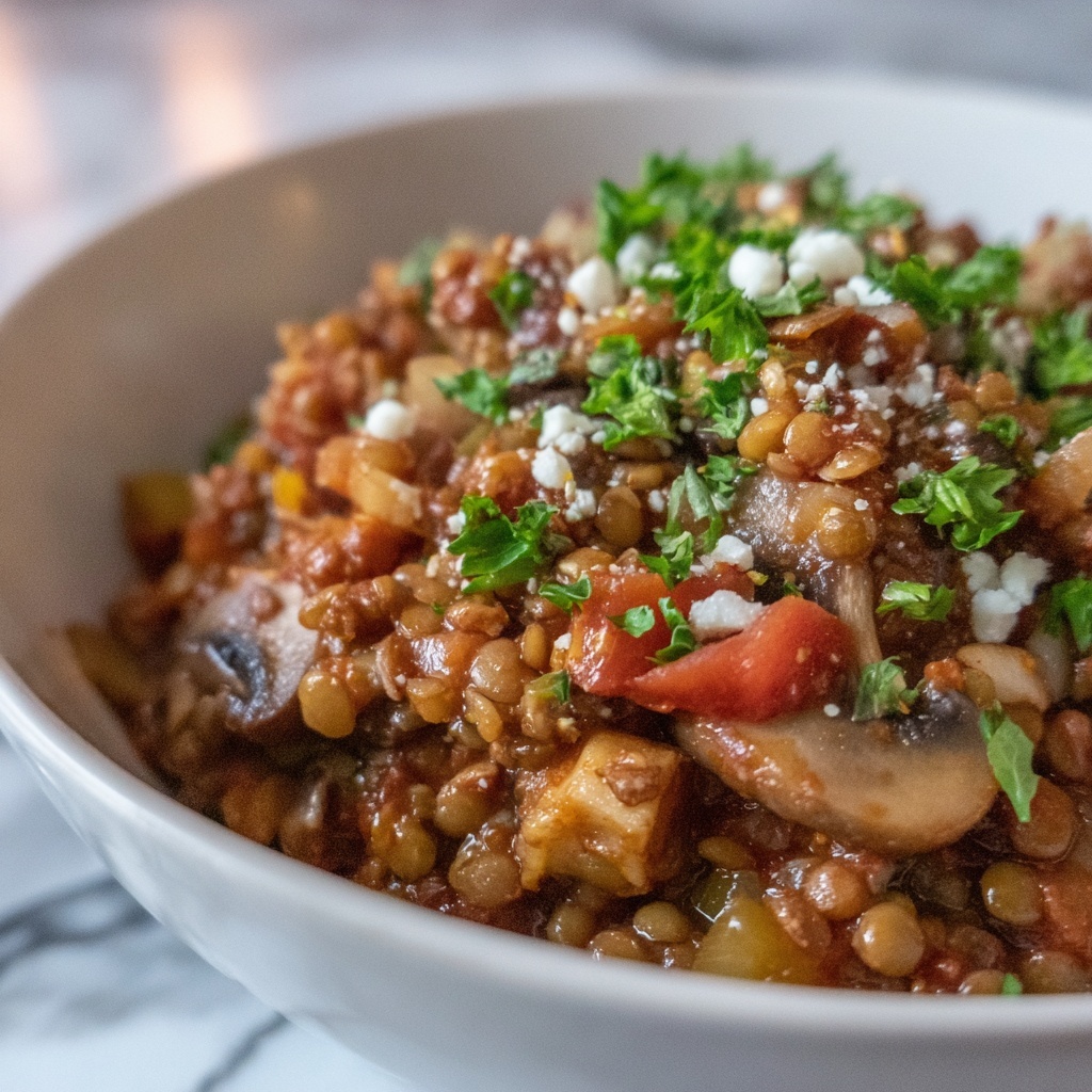Lentil and Mushroom Bolognese Recipe - Recipe Image