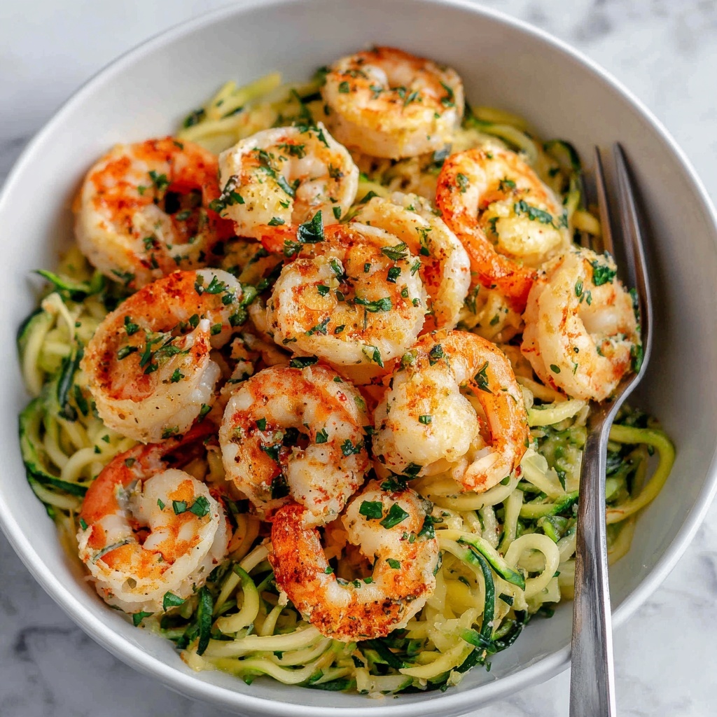 Garlic Butter Shrimp Scampi with Zoodles Recipe - Recipe Image