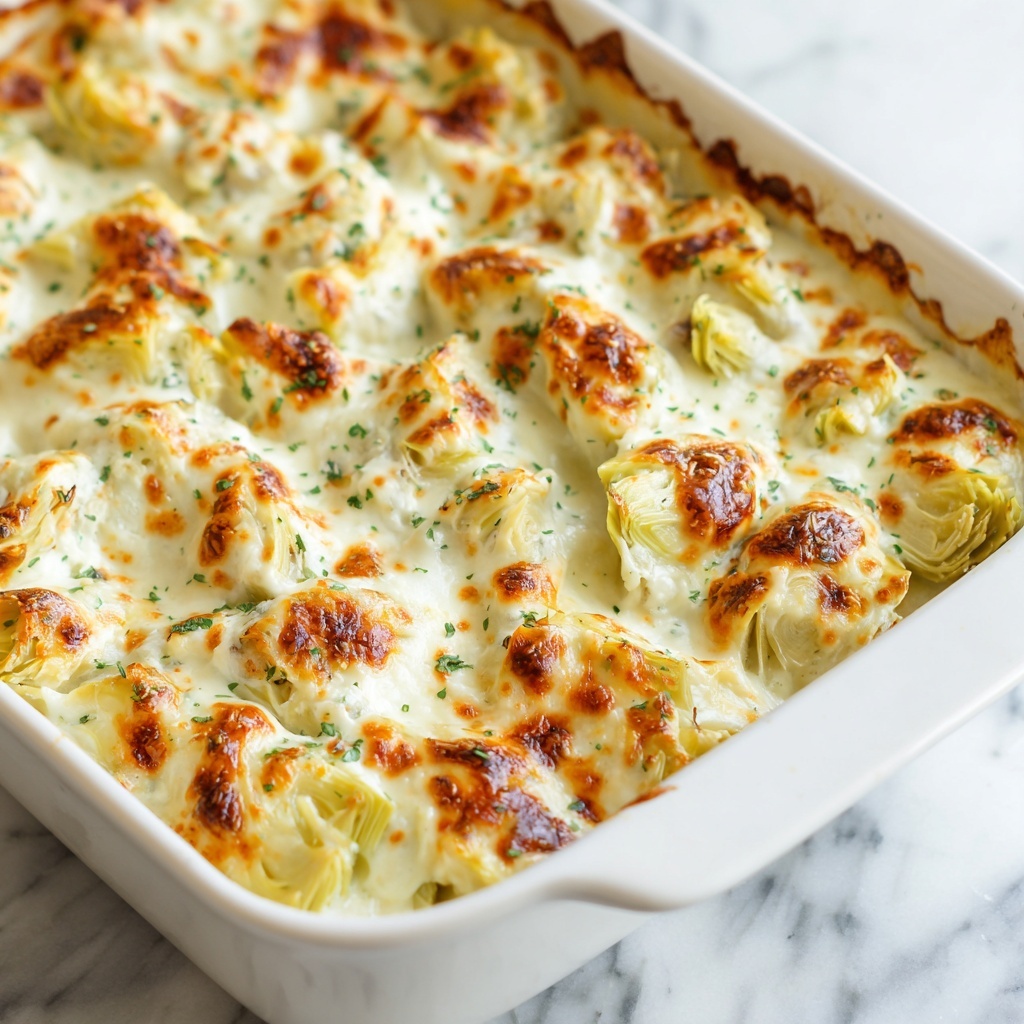 Baked Artichoke Hearts: 5 Irresistible Cheesy Delights Recipe - Recipe Image