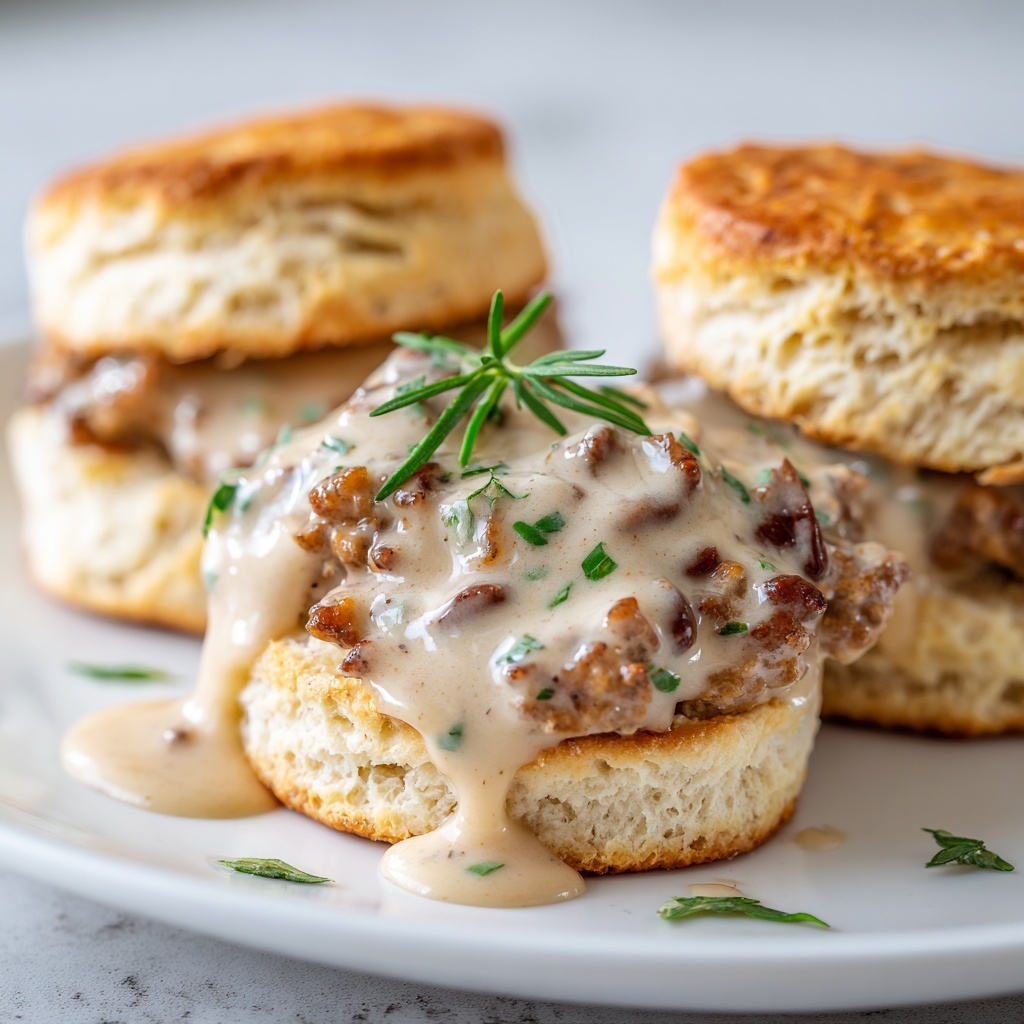 Biscuits and Sausage Gravy Recipe - Recipe Image