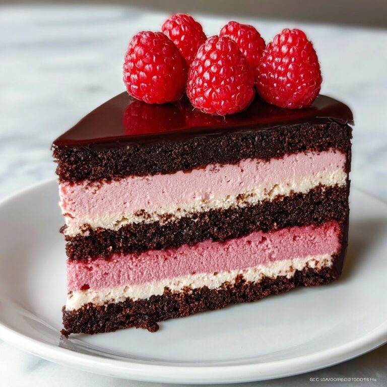 Dark Chocolate Raspberry Mousse Cake Recipe