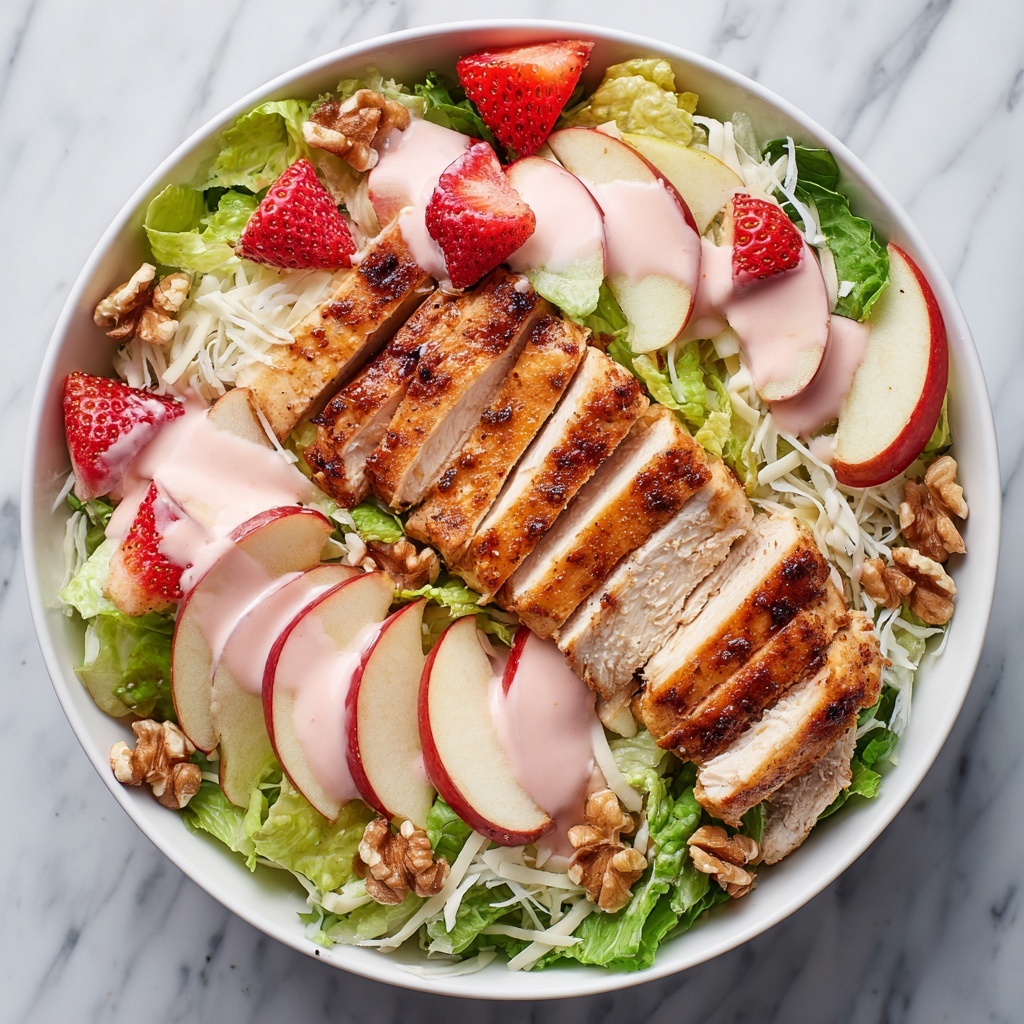 Strawberry Chicken Salad with Apples, Cranberries, and Walnuts Recipe - Recipe Image