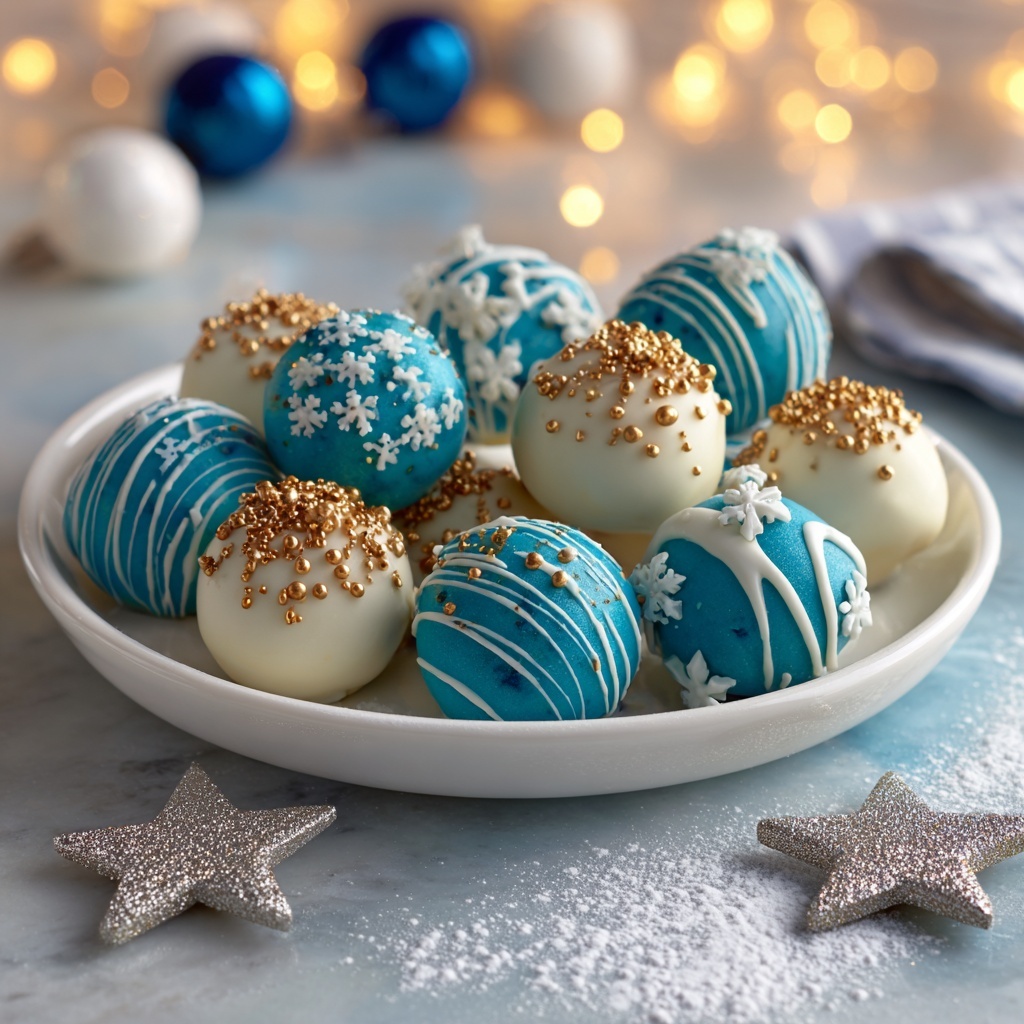 Blue Christmas Truffles Recipe - Recipe Image