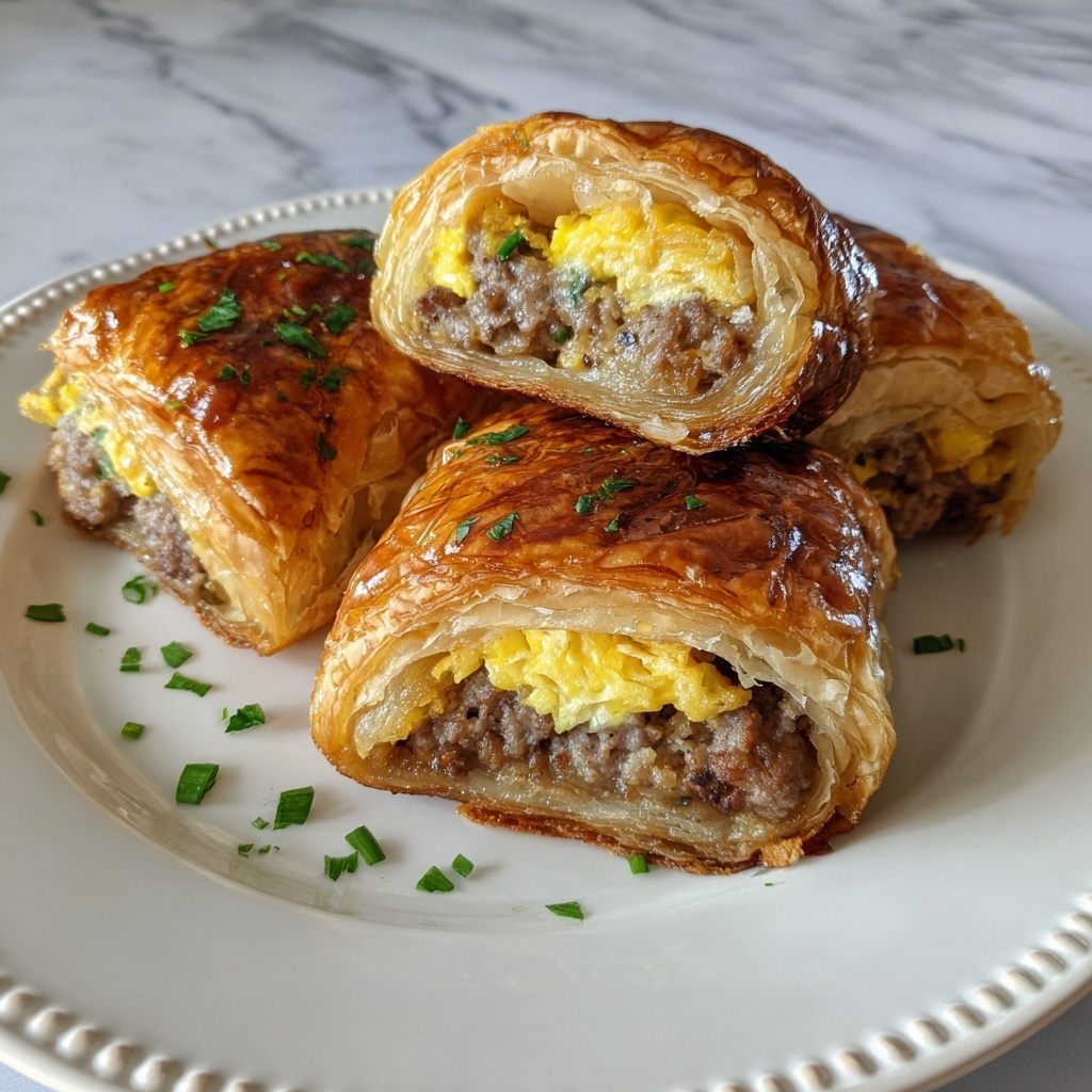Sausage Egg and Cheese Breakfast Roll-Ups Recipe - Recipe Image