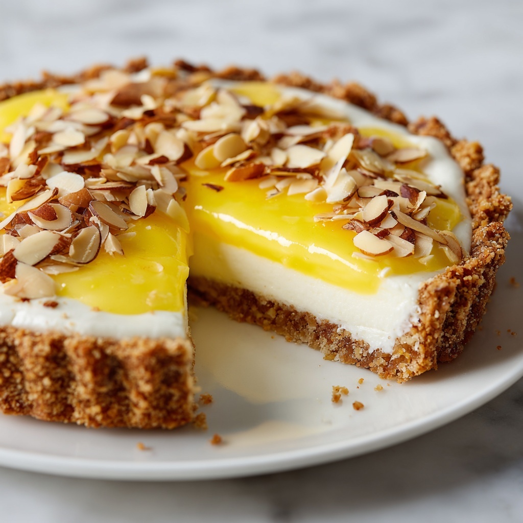 Fresh Lemon Mascarpone Tart with Almond Crust Recipe - Recipe Image