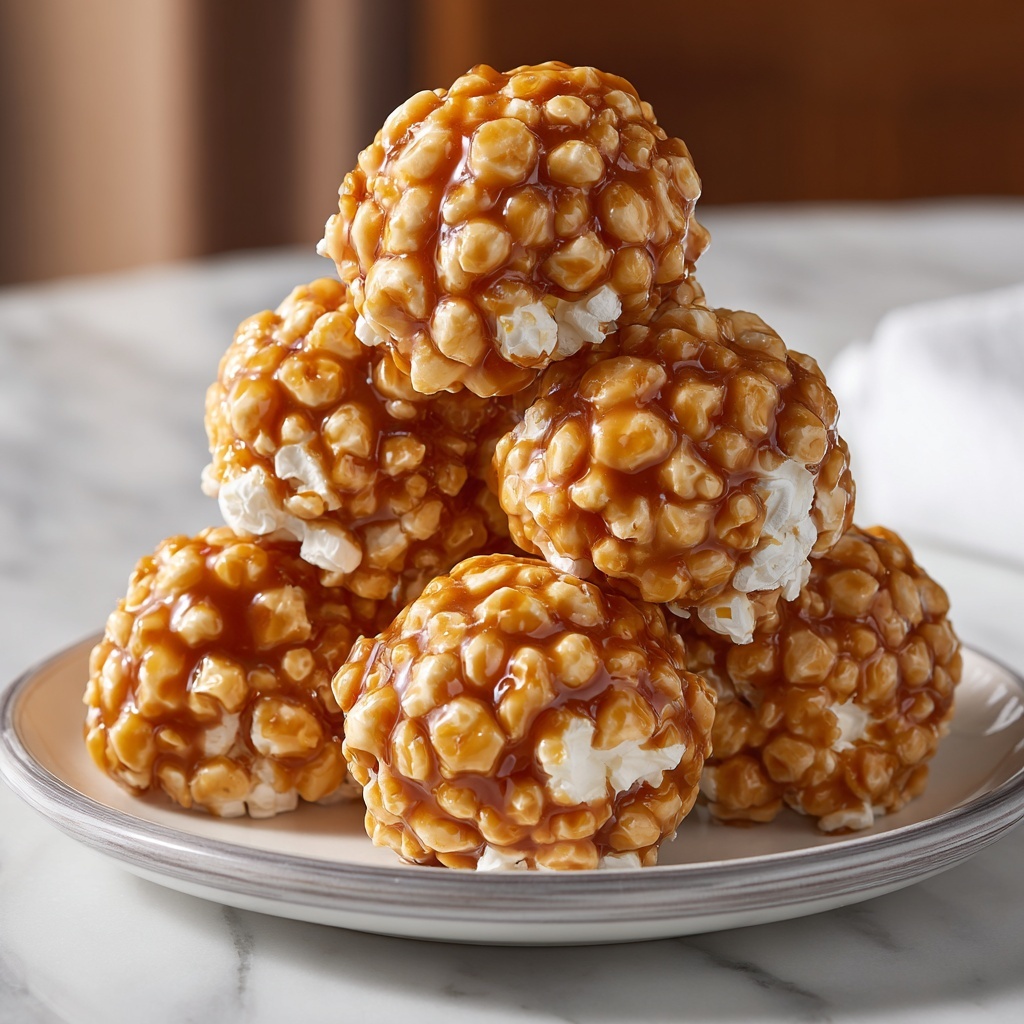 Caramel Popcorn Balls Recipe - Recipe Image